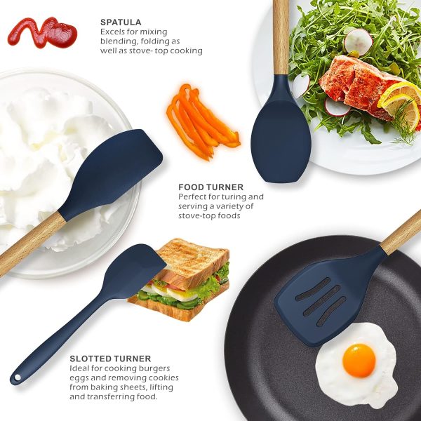 12 Pcs Silicone Cooking Utensil Set Heat Resistant